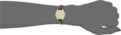 Men's Water Resistant Analog Watch MTP-V004GL-9AUDF - 42 mm - Brown