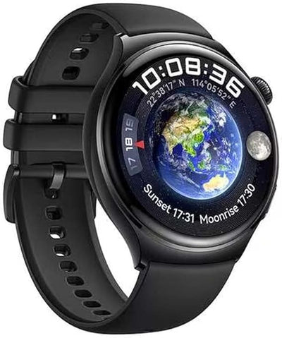 Haino Teko Germany RW 32 Round Smart Watch with 3 set Strap and Wireless Charger For Mens and Boys (Black)
