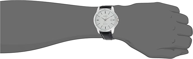 Casio - Watch For Men Black Dial Leather Band - MTP-V004L-1A