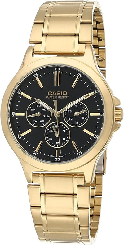 MTP-V300G-1AUDF Black Dial ,Gold Band