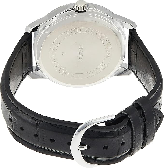 Casio - Watch For Men Black Dial Leather Band - MTP-V004L-1A