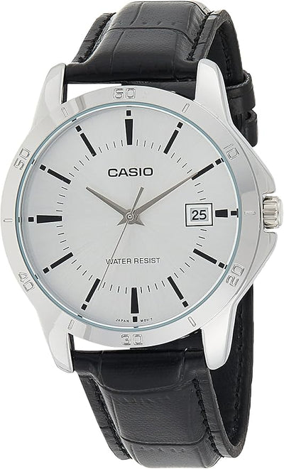 Casio - Watch For Men Black Dial Leather Band - MTP-V004L-1A